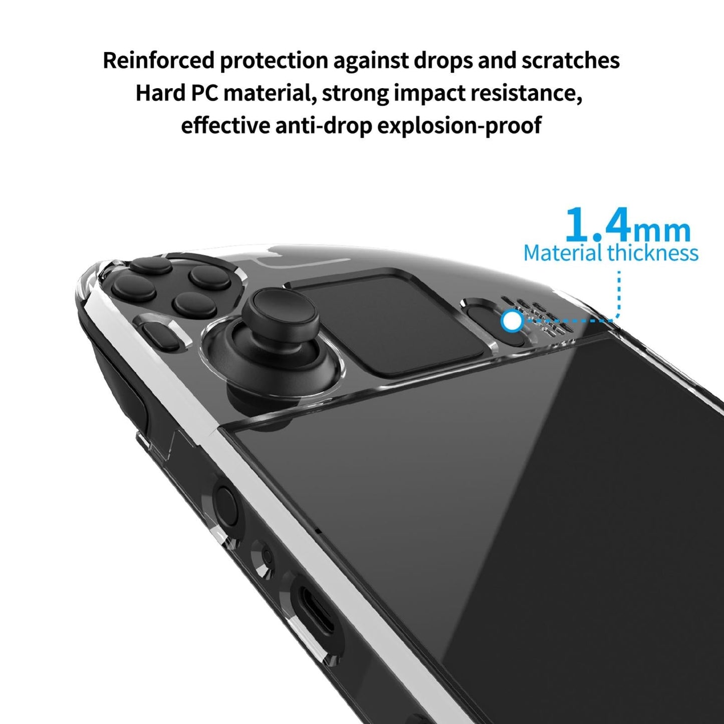 Crystal Hard Shell Case for Game Console - Split Design