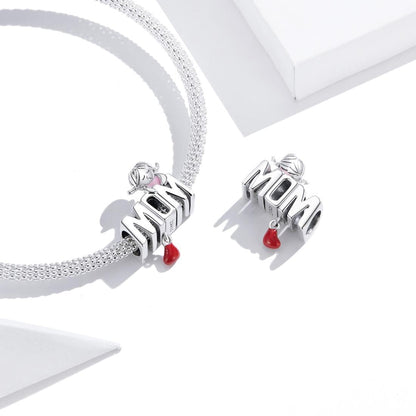 925 Sterling Silver Mom Beads For Diy Bracelets & Necklaces