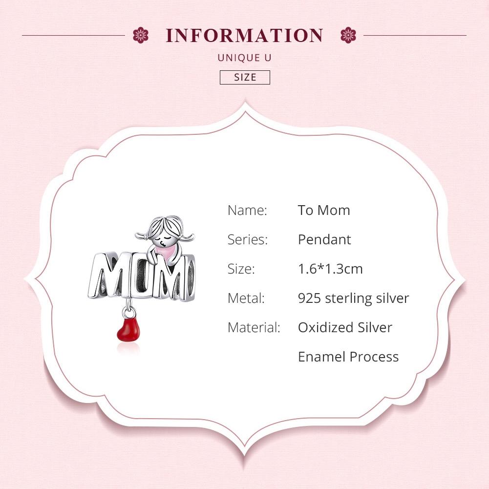 925 Sterling Silver Mom Beads For Diy Bracelets & Necklaces