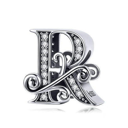 Diy Bracelet Beaded Accessories With Zircon Beads 26 Letters Style - R