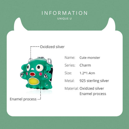 925 Sterling Silver Monster Beads For Diy Bracelets & Necklaces