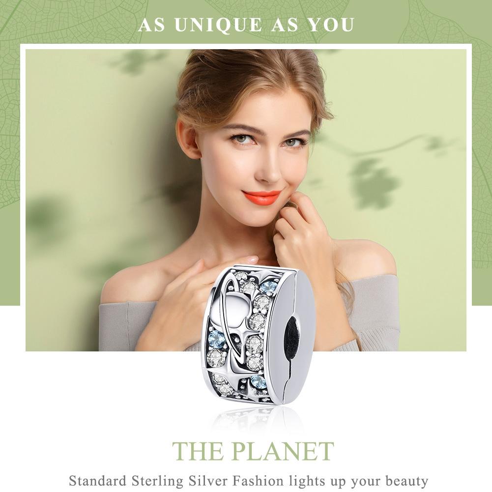 925 Sterling Silver Planet Beads For Diy Necklace