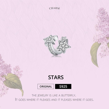 925 Sterling Silver Star Beaded Bracelet / Necklace Set