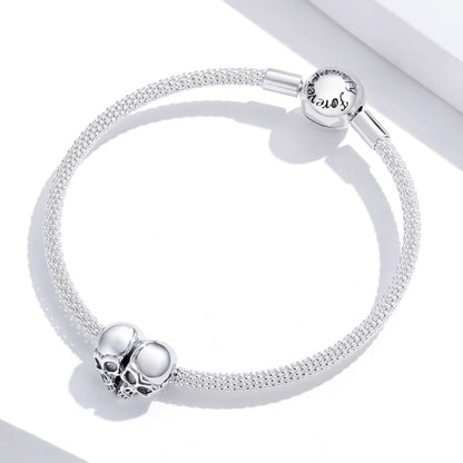 925 Sterling Silver Skull Beads For Diy Bracelets & Necklaces