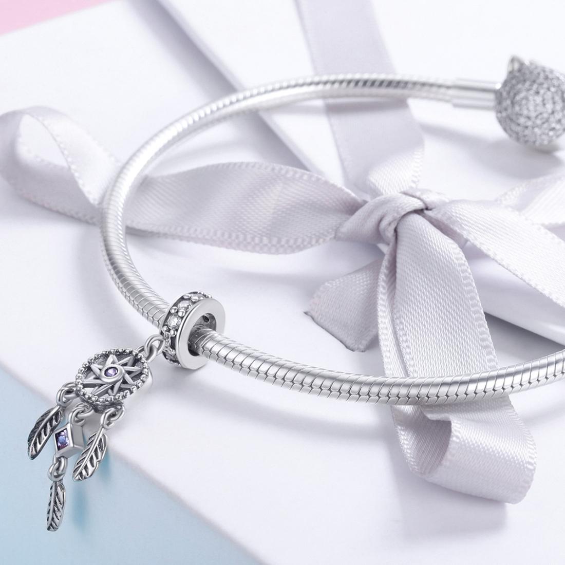 925 Sterling Silver Dream Catcher Bracelet Beads