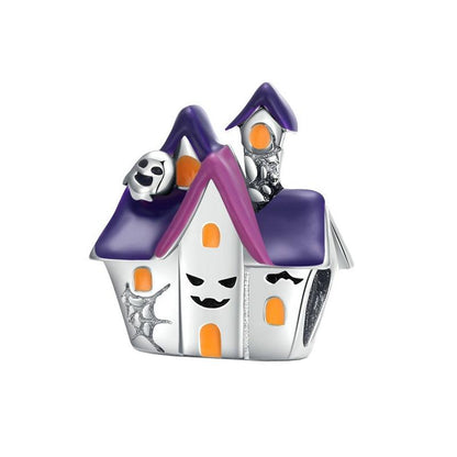 925 Sterling Silver Diy Purple Ghost House Beaded Accessories