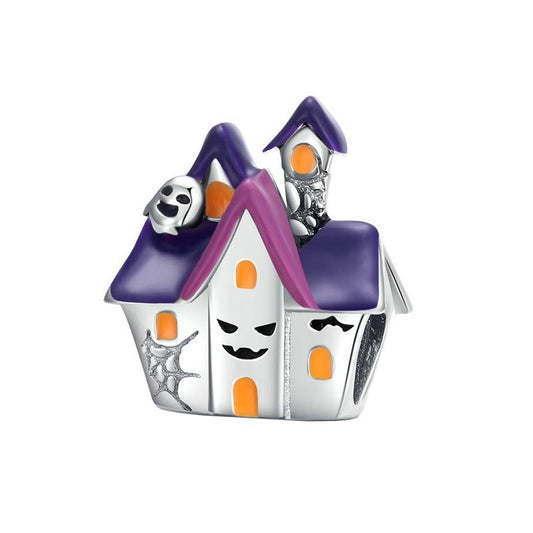 925 Sterling Silver Diy Purple Ghost House Beaded Accessories