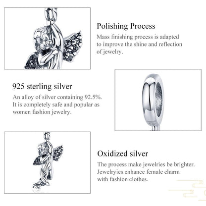 925 Sterling Silver Handmade Cupid Pendant Diy Accessory