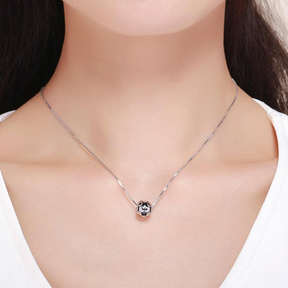 925 Sterling Silver Football Love Pendant Beads