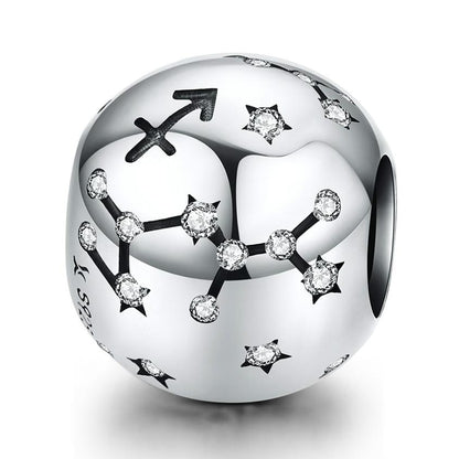 925 Sterling Silver Zodiac Beaded Bracelet Style - Sagittarius