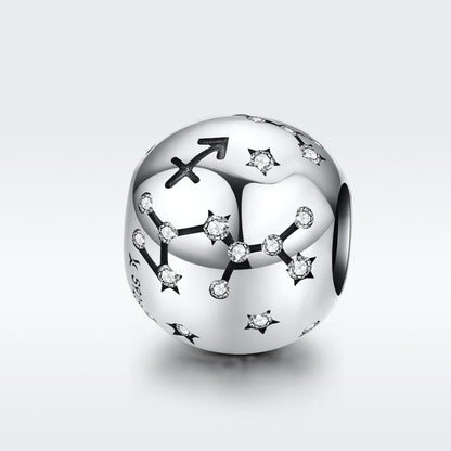 925 Sterling Silver Zodiac Beaded Bracelet Style - Sagittarius