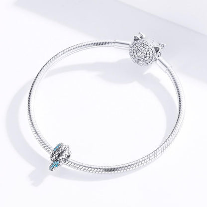 925 Sterling Silver Retro Snake Beaded Diy Bracelet