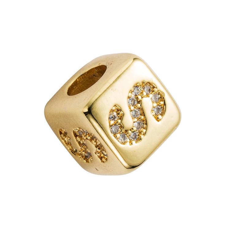 Brass Micro Inlaid Couple Red String Diy Bracelet Style - S