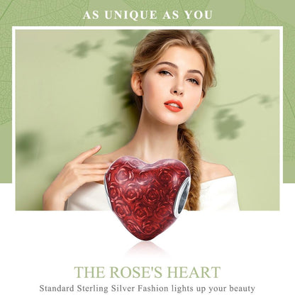 925 Sterling Silver Red Love Diy Bracelet Necklace Beads