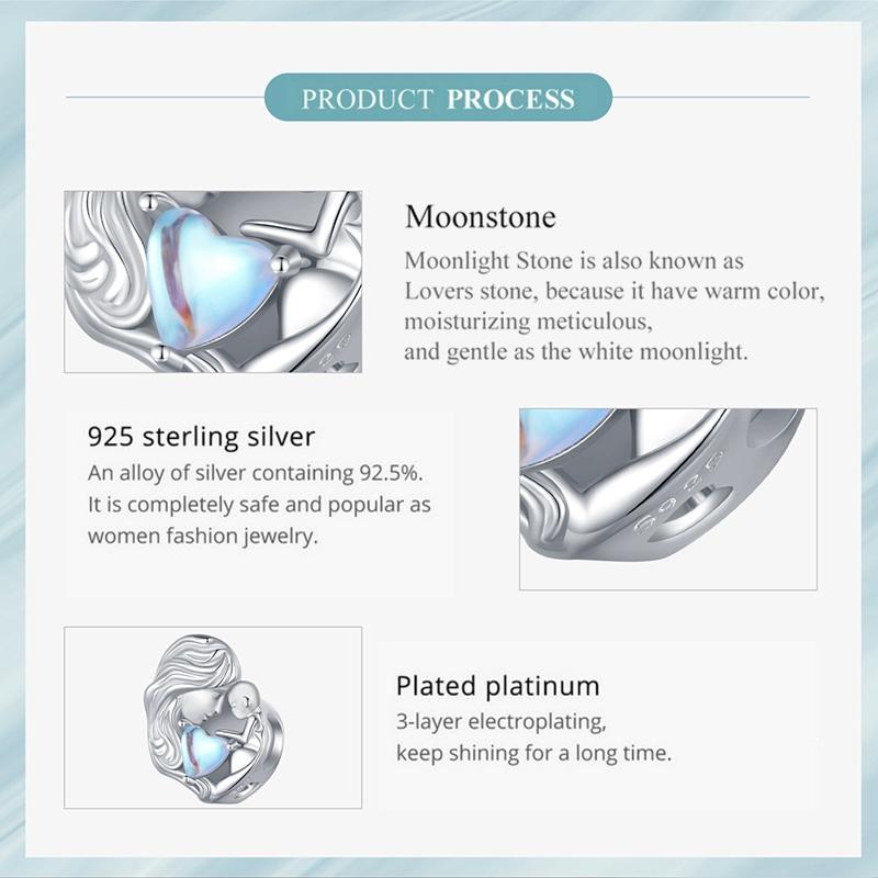 925 Sterling Silver Love Heart Pendant Necklace For Mother And Child