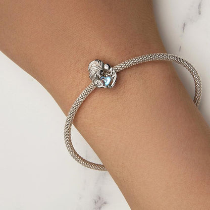 925 Sterling Silver Love Heart Pendant Necklace For Mother And Child