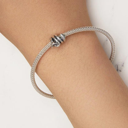 925 Sterling Silver Coiled Snake Pendant For Diy Bracelets