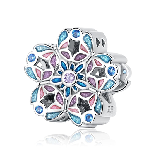 925 Sterling Silver Delicate Butterfly Bead For Bracelet / Necklace
