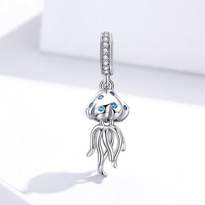 925 Sterling Silver Jellyfish Pendant For Bracelets & Necklaces