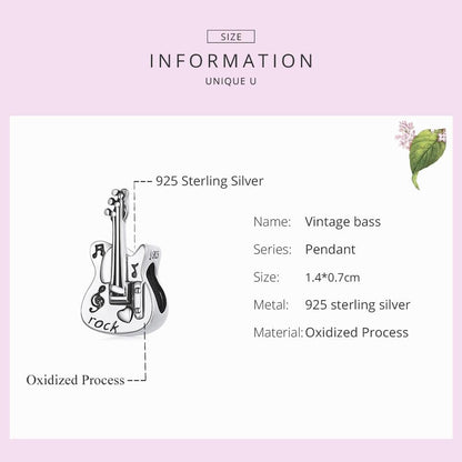 925 Sterling Silver Retro Bass Beads For Diy Bracelets & Necklaces