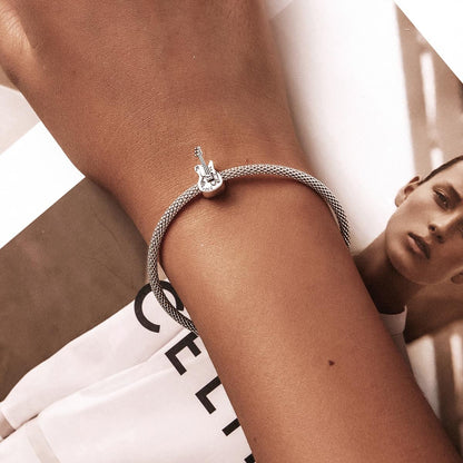 925 Sterling Silver Retro Bass Beads For Diy Bracelets & Necklaces