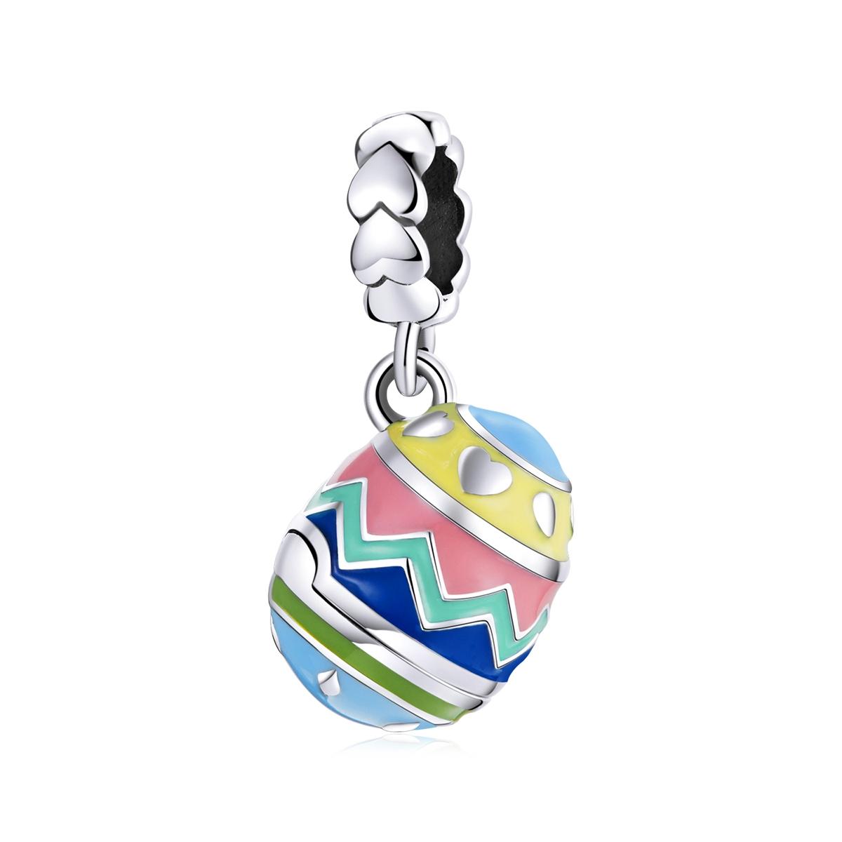 925 Sterling Silver Lucky Egg Pendant For Diy Bracelets & Necklaces