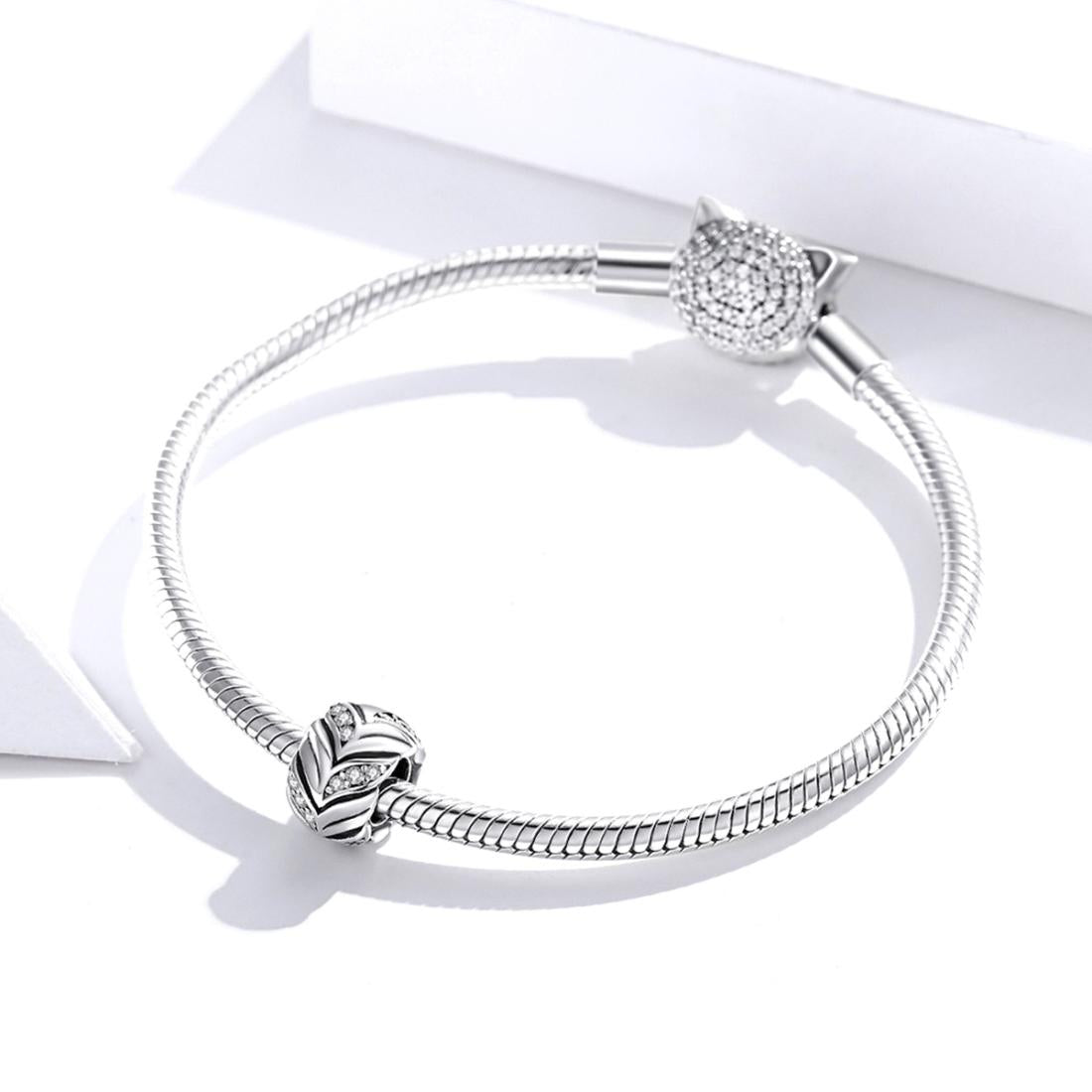 925 Sterling Silver Zircon Beaded Bracelet / Necklace Set