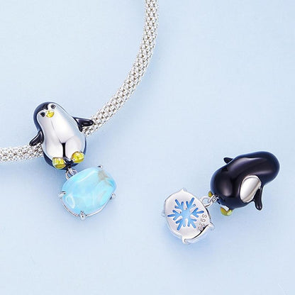 925 Sterling Silver Penguin Beads For Diy Bracelets