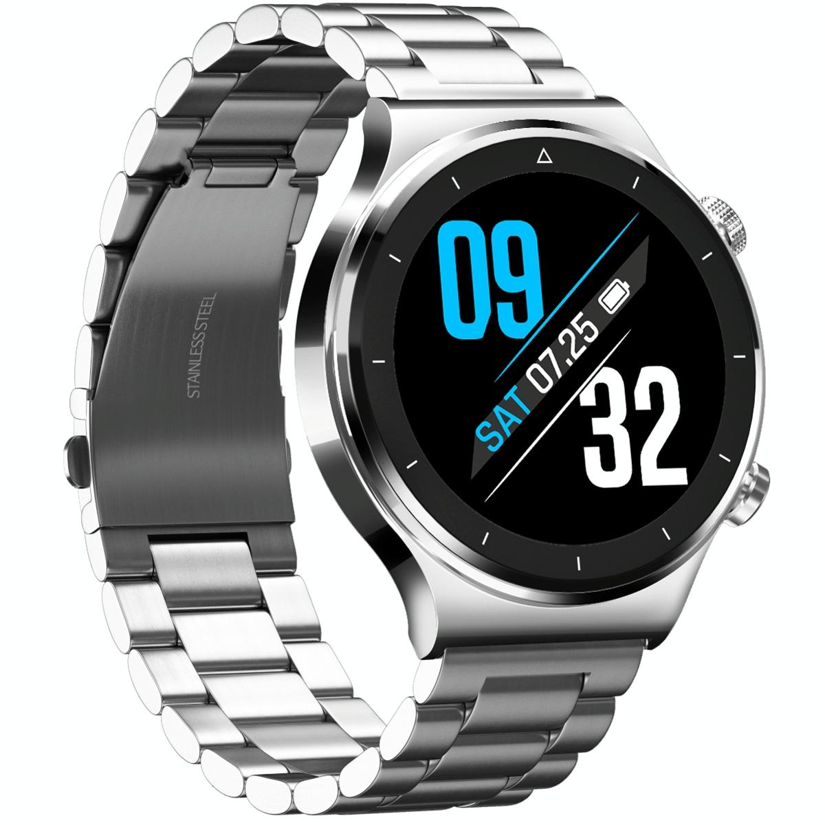 Ip67 1.28 Inch Touch Smart Watch Black - Silver