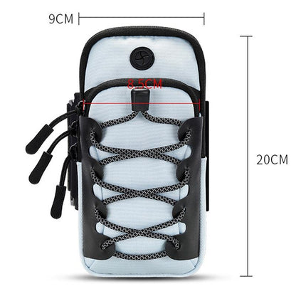 Reflective Cell Phone Arm Bag For Outdoor Fitness - Black