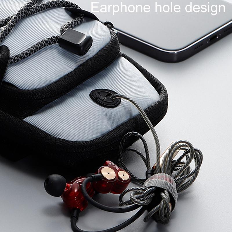 Reflective Cell Phone Arm Bag For Outdoor Fitness - Black