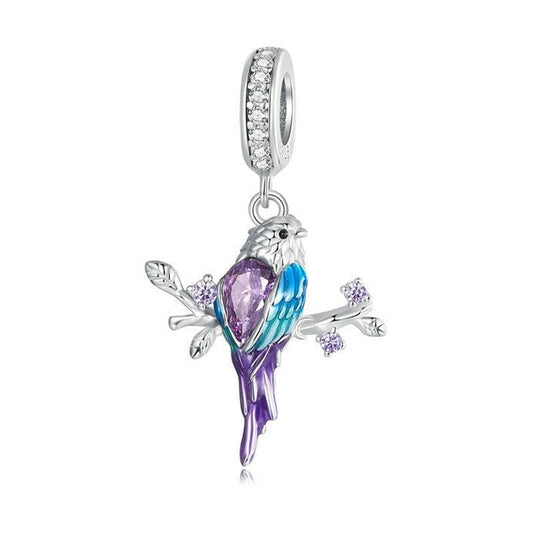 925 Sterling Silver Gradient Kingfisher Pendant In