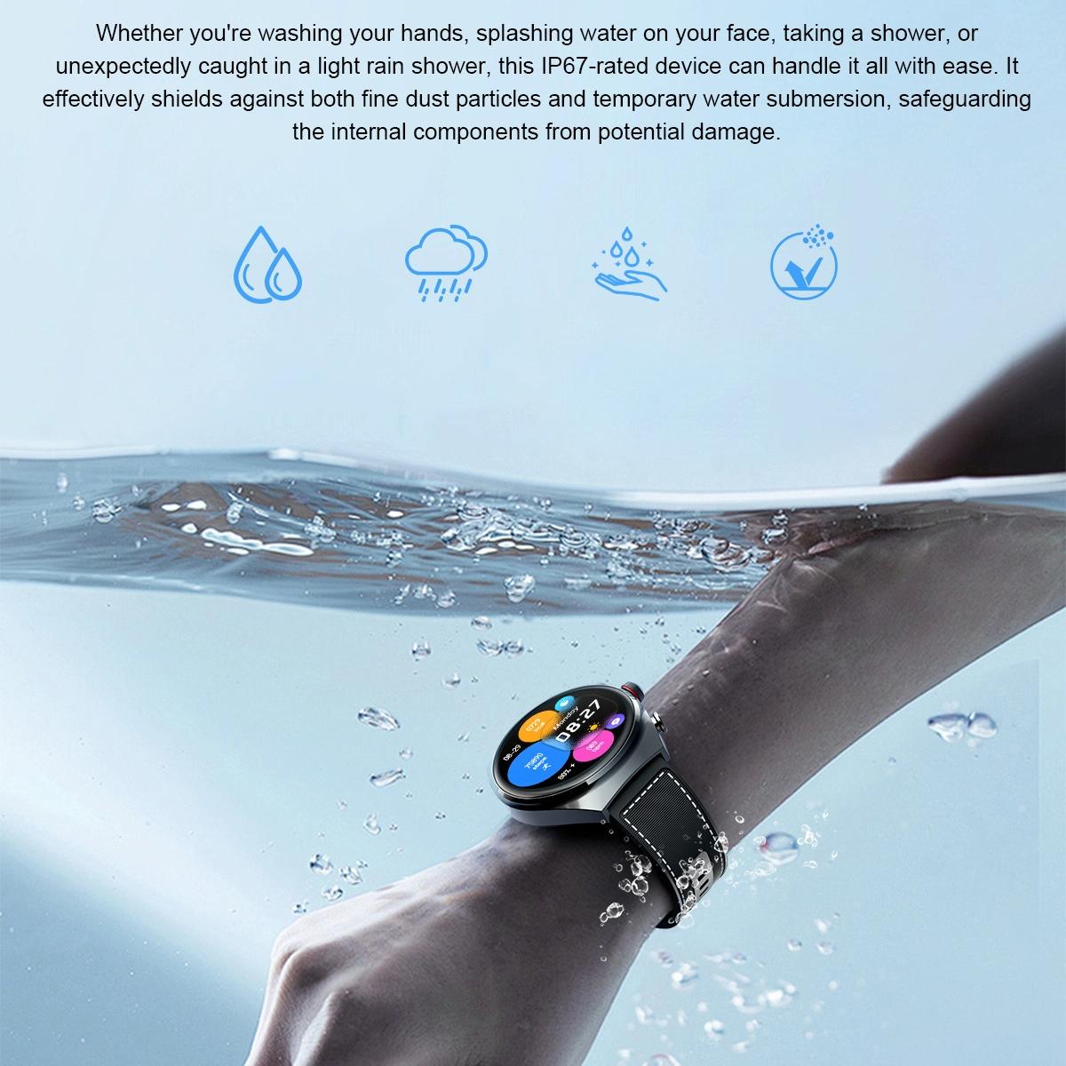 1.53 Inch Ips Screen 2 In 1 Bluetooth Earphone Smart Watch - Black
