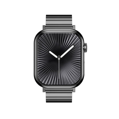 2.04 Inch Colour Screen Smart Watch Steel Strap Support Bluetooth Call - Black