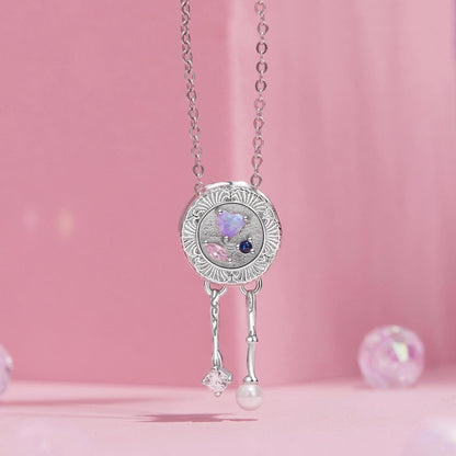 925 Sterling Silver Platinum Plated Tassel Beads Bracelet With