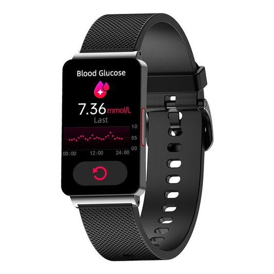 Smart Health Monitoring Watch With Colour Screen - Black