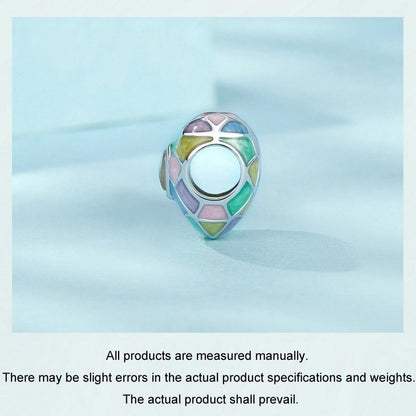 925 Sterling Silver Neon Love Heart Diy Beads Plated