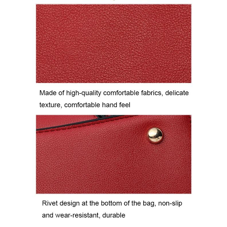 Colourblock Ladies Handbag - Pu Material - Red Wine