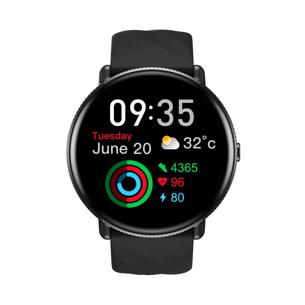 1.43 Inch Screen Voice Calling Smart Watch Support Heart Rate / Blood Pressure / Blood Oxygen - Black