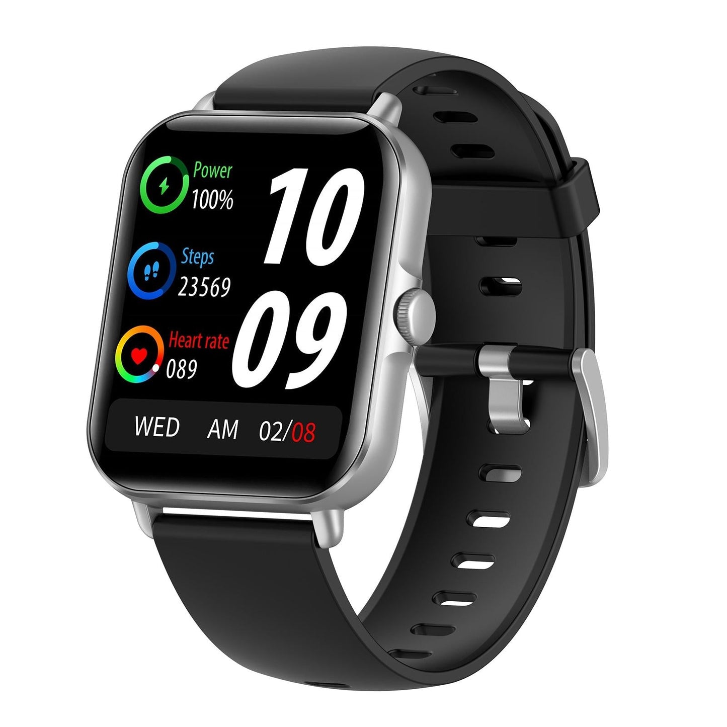 1.69 Inch Tft Screen Smart Watch Support Blood Pressure Monitoring / Sleep Monitoring - Black
