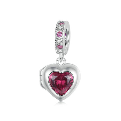 925 Sterling Silver Love Heart Pendant Diy Beads