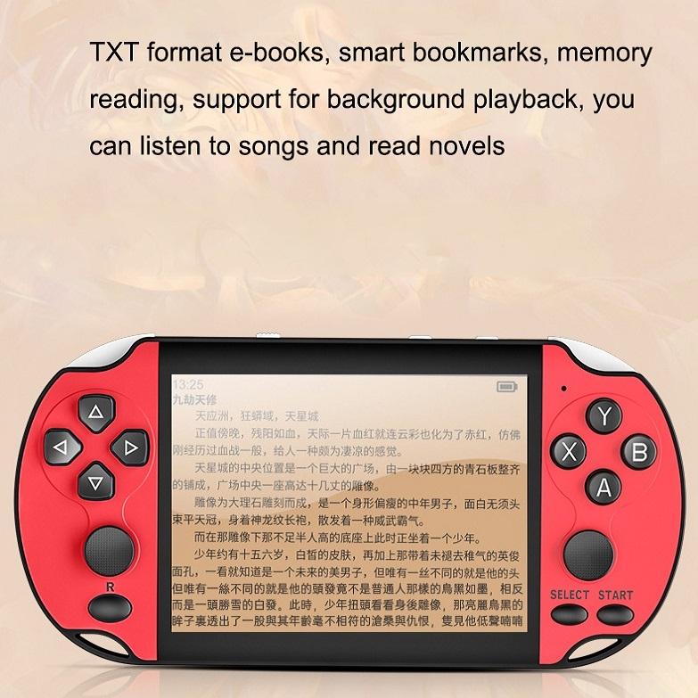 Large-Screen Handheld Game Console With Dual Joysticks - 3.5 Inch Hd - Red