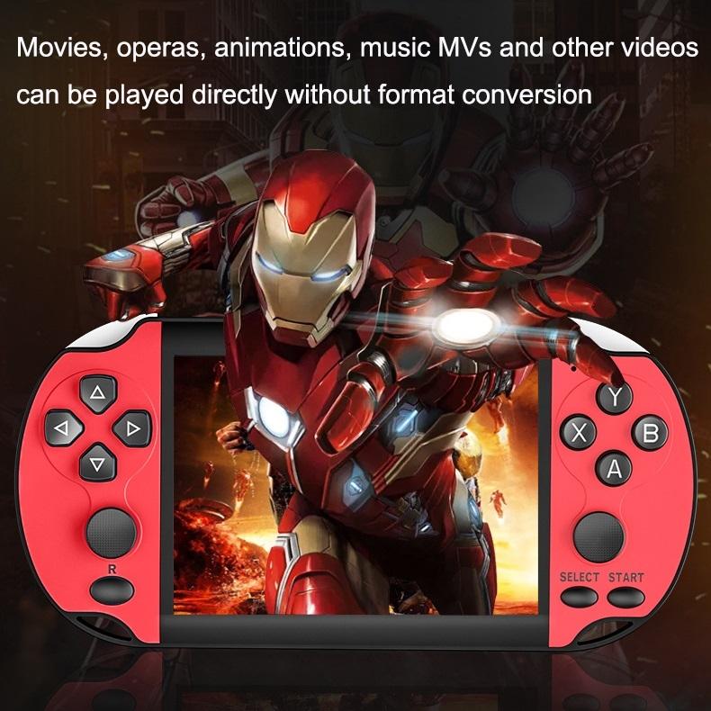 Large-Screen Handheld Game Console With Dual Joysticks - 3.5 Inch Hd - Red