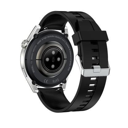 Waterproof Silicone Smartwatch With Colour Display - Black