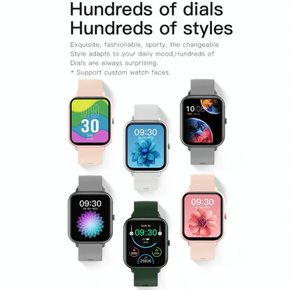 1.83 Inch Touch Screen Ai Voice Heart Rate / Blood Oxygen / Blood Pressure / Sleep Monitoring Bluetooth Smartwatch - Black