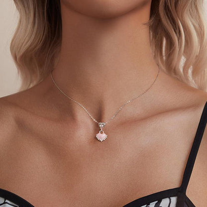 925 Sterling Silver Platinum Plated Bow Heart Pendant Beads