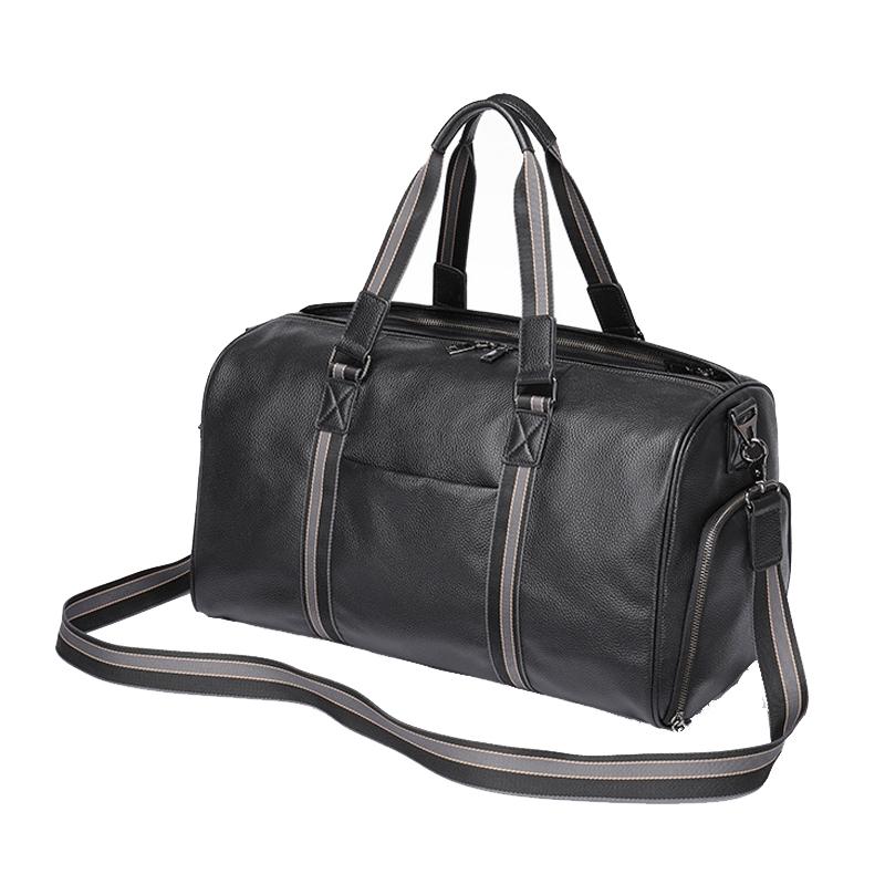 Multifunctional Leather Travel Bag - Large Capacity Single Shoulder - Black