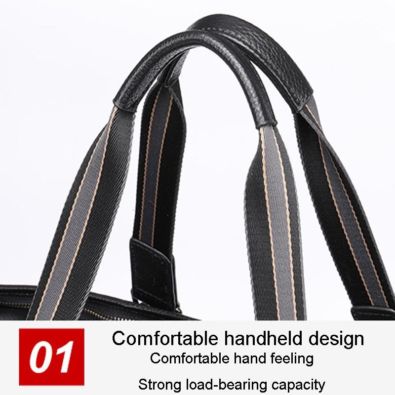Multifunctional Leather Travel Bag - Large Capacity Single Shoulder - Black