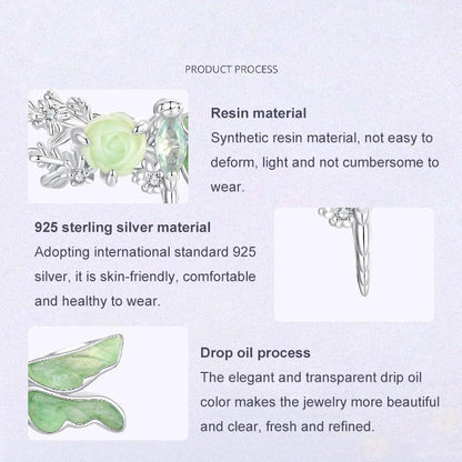 925 Sterling Silver Dragonfly Animal Bead