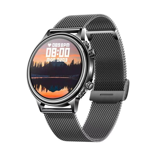 Smart Steel Watch With Colour Screen - Black